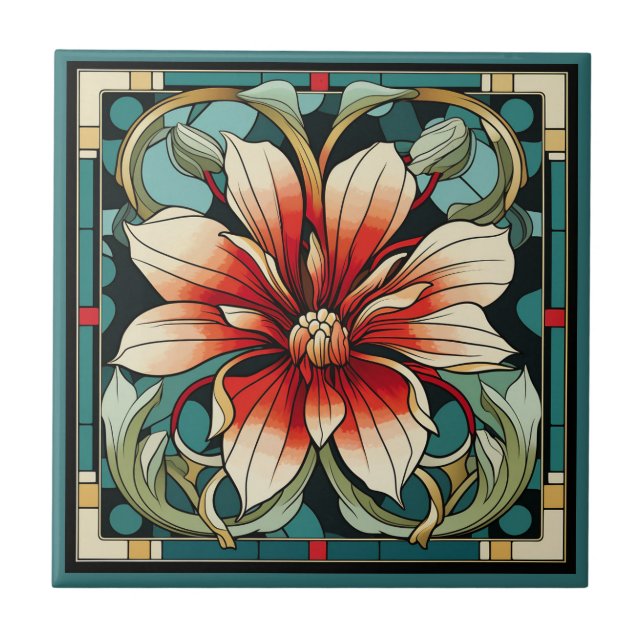 Style Art déco motif céramique carreaux (Devant)