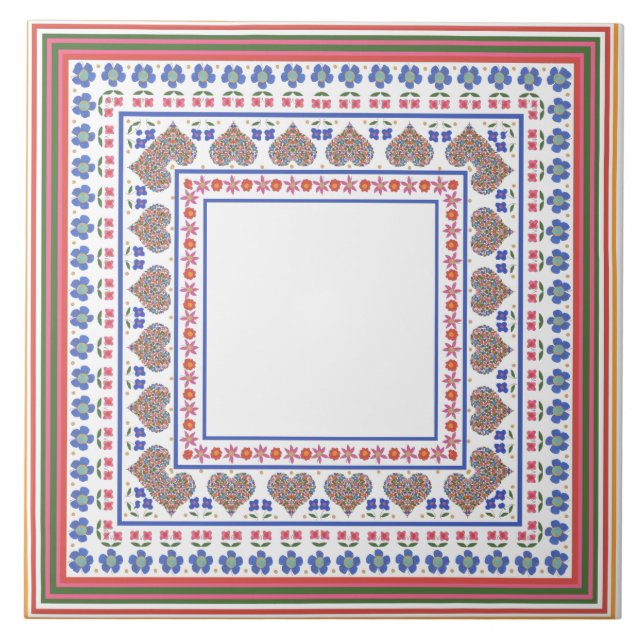 Style Art folklorique Bordure en céramique Carreau (Devant)