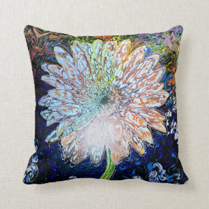 "style art peter max" fleurs coussin