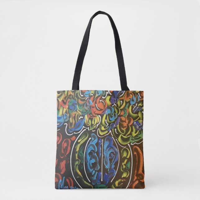 "style art peter max" fleurs et sac de vase (Devant)