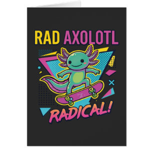 Style Axolotl Vintage 90 néon Skateboard Rad