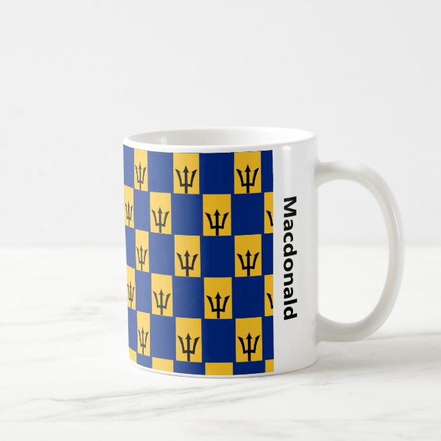 Style Barbados Drapeau café Mug (Droite)