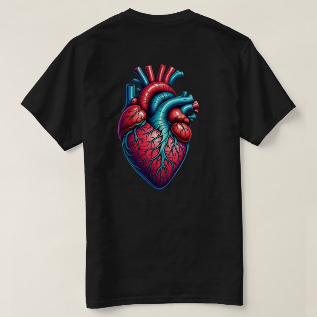 Style : Basique T-shirt foncé Heartbeat (Design dos)