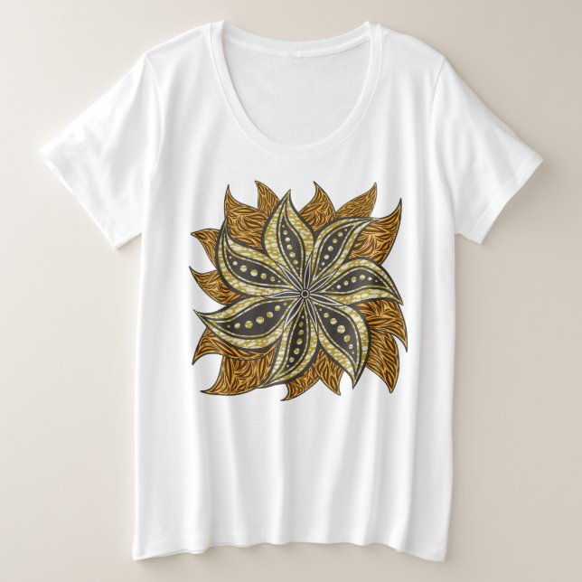 Style Batik Floral Abstrait africain (Design devant)