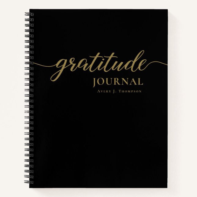 Style Black or Personnalisé Journal de Gratitude (Devant)