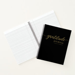 Style Black or Personnalisé Journal de Gratitude