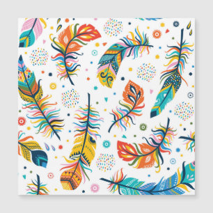 Style Boho, motif en plumes sans soudure.