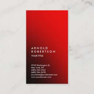 Style Carte de visite professionnel tendance rouge