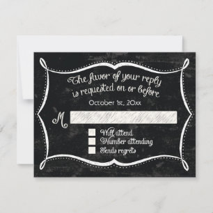 Style Chalkboard Invitations de typographie de tor