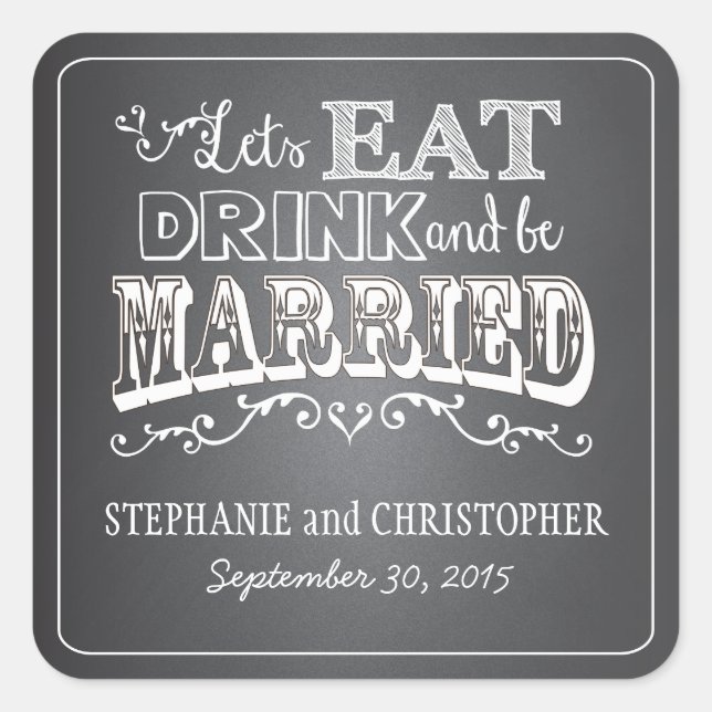 Style Chalkboard Stickers Favonalized Personnalisé (Devant)