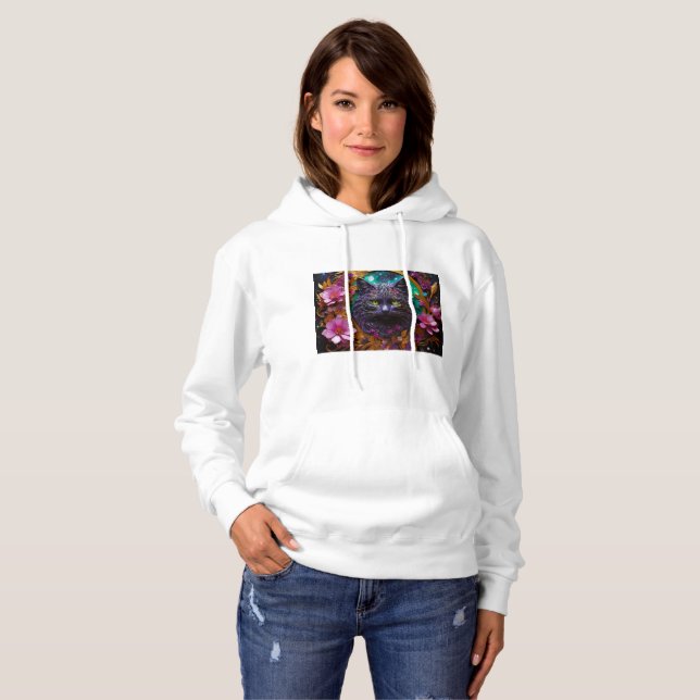 Style chat confortable avec Sweat - shirt à capuch (Devant entier)