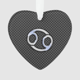 Style Chrome Cancer Panneau Zodiaque Fibre de carb