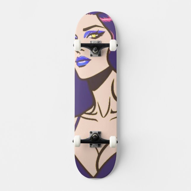 Style comique jolie femme Skateboard (Recto)