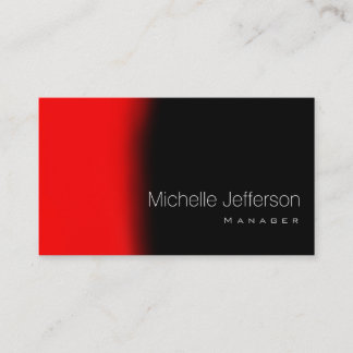 Style contemporain tendance Carte de visite rouge