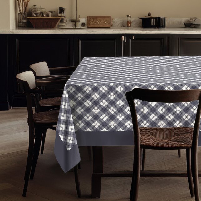 Style Country Blue Check nappe pour rustique (Country Style Blue Check Tablecloth for Rustic Ambiance)