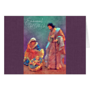 Style d'aquarelle de la nativité en violet