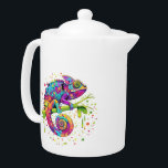 Style d'aquarelle des teintures Chameleon<br><div class="desc">Chameleon Peinture Taches Aquarelle Style étrange art surréel. Image originale du logo vectoriel Copyright BluedarkArt.</div>