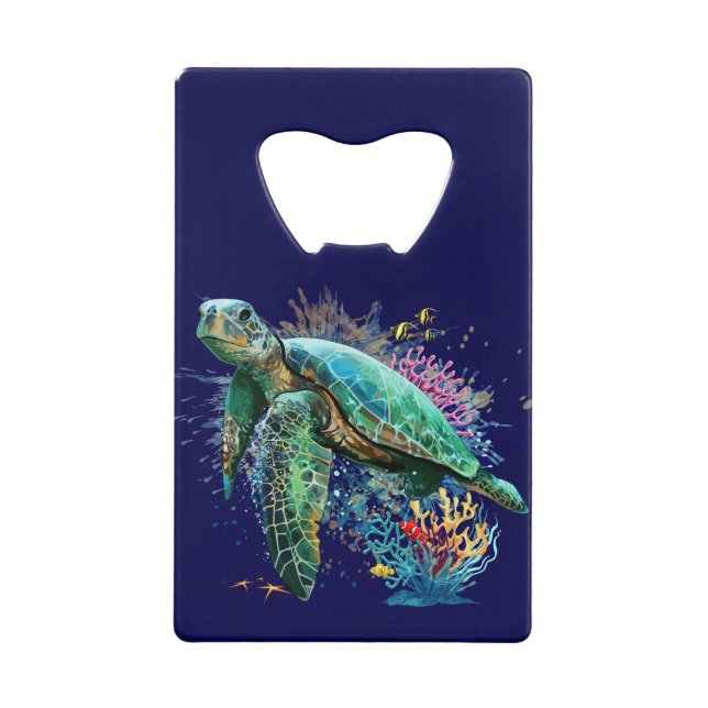 Style d'aquarelle sous-marine de tortue marine (Devant)