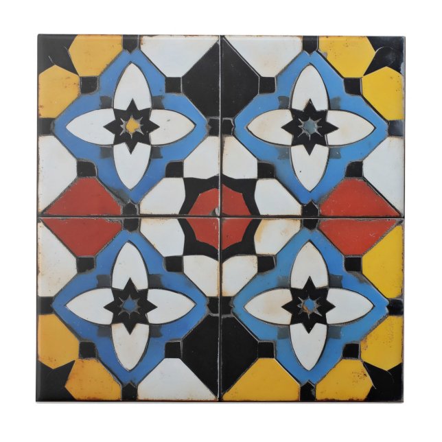 Style de carreaux rétro colorés (Devant)