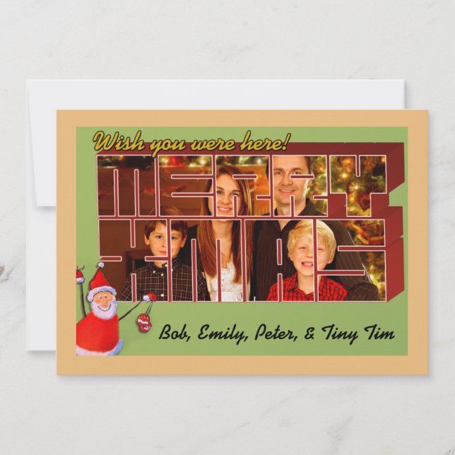 Style de carte postale Vintage Noël (Devant)