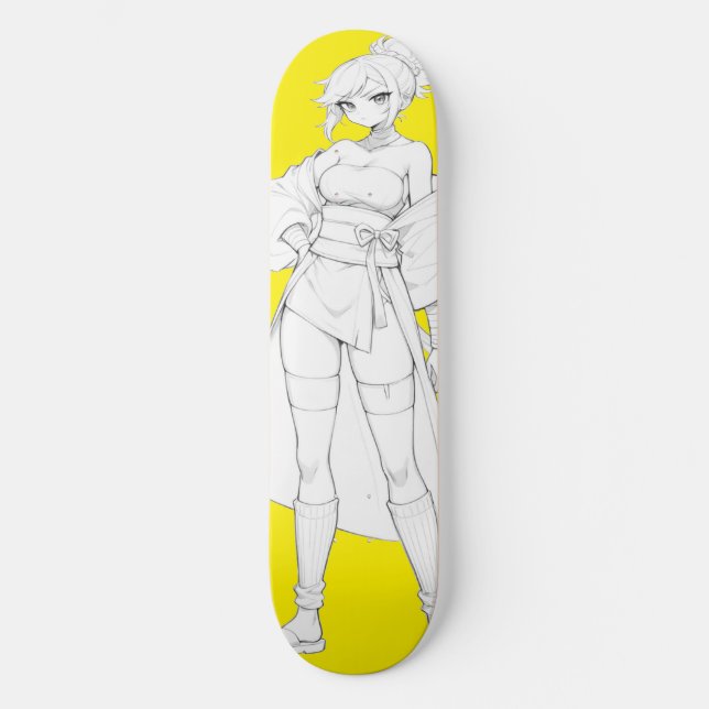 Style de combat Anime Girl Skateboard Deck (Recto)