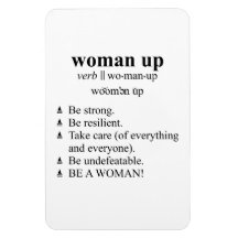 Style de dictionnaire Définition "Woman Up" Magnet