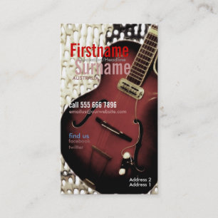 Style de magazine de guitare avec Carte de visite