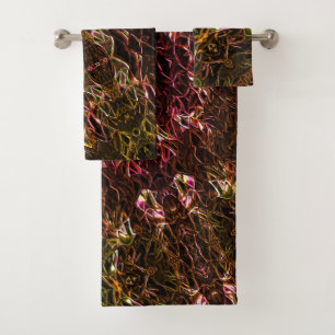 Style de miroir de néon marron clair avec des lign