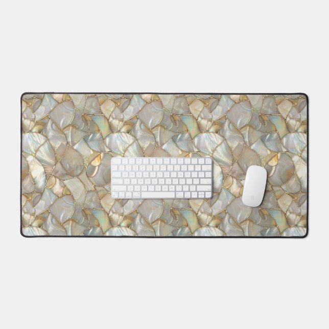 Style de mosaïque dorée en nacre (Clavier et souris)