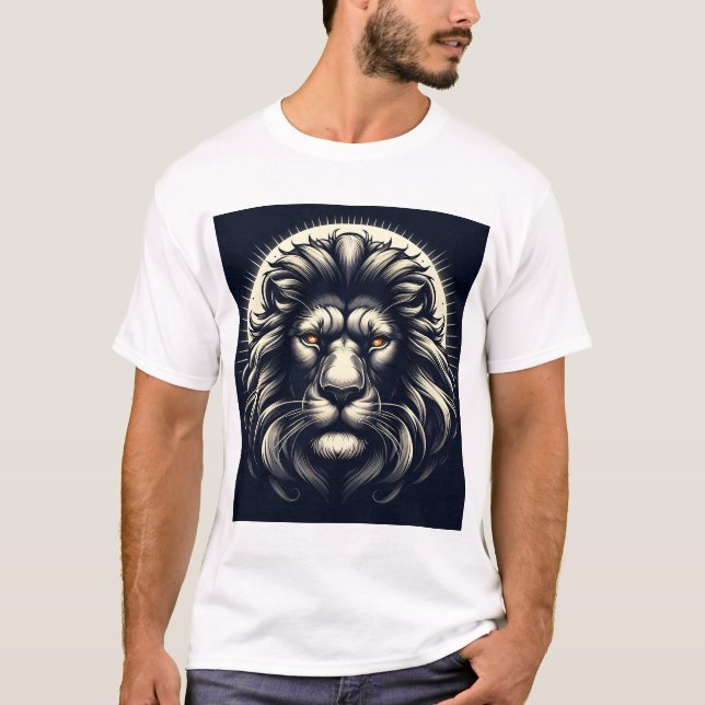 Style de T-shirt graphique Lion Majestic (Devant)