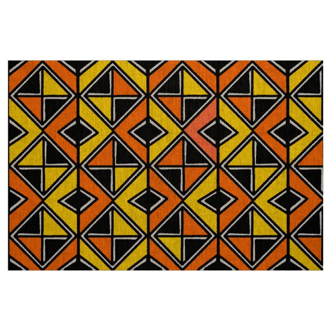 Style de tissu de boue 100215(2) - Ambre et orange (Fat Quarter)