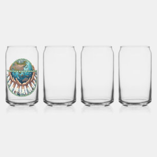 Style de verre : Verre à canette imprimé, Set : Lo