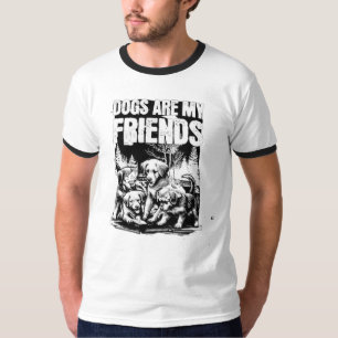 Style design Chien Noir : T-Shirt à Doigt Simple H