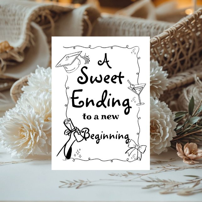 Style Doodles Main Drawn Graduation favorise signe (Créateur téléchargé)