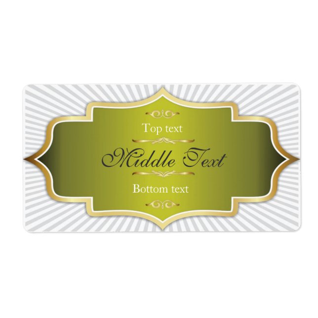 Style élégant Jam Jelly Étiquette Vert (Devant)