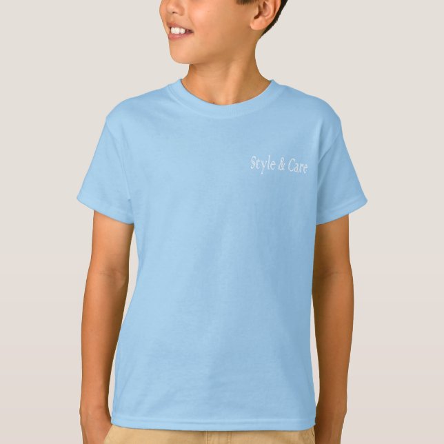Style et soin couleur bleu clair T-shirt (Devant)