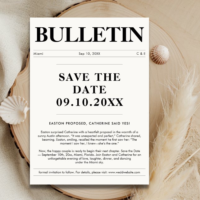 Style Faire-part mariage De Journaux Enregistrer L (Créateur téléchargé)