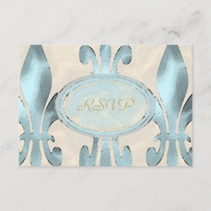 Style Fleur de Lis RSVP Card vintage