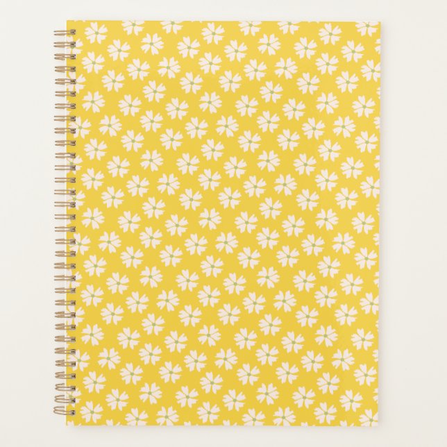 Style Floral blanc brillant Jaune (Devant)