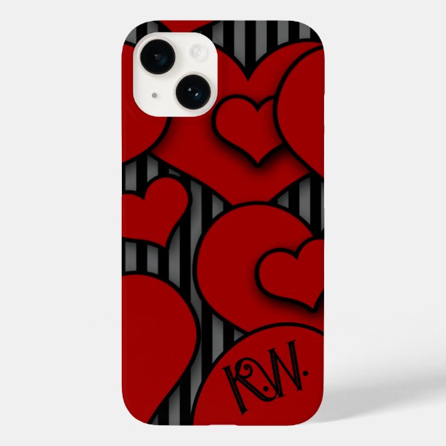 Style gothique coque iphone Monogramme Initiales (Verso)