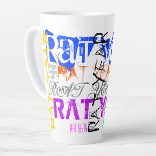 Style Graffiti Rat Chinese Year Zodiac L Latte Mug