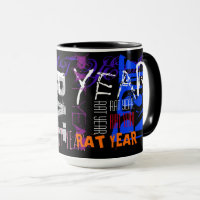 Style Graffiti Rat Chinese Year Zodiac TT mug