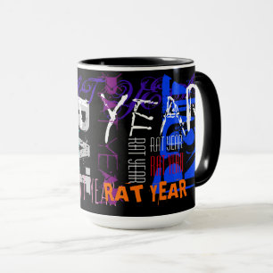Style Graffiti Rat Chinese Year Zodiac TT mug