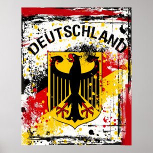 Style grunge Deutschland - affiche de l'Allemagne