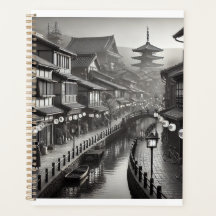 Style japonais 90s Noir et blanc acier inoxydable