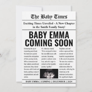 Style journal Grossesse Faire-part avec photo