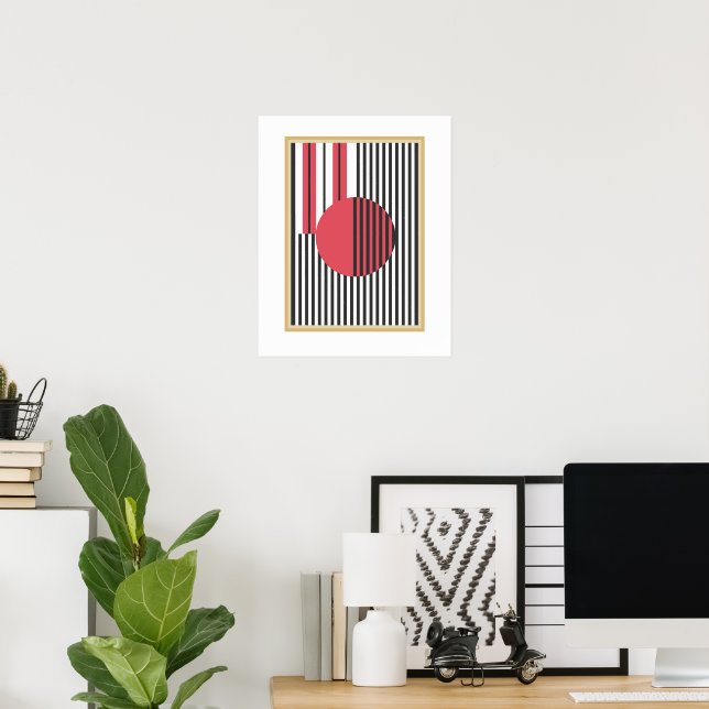 style libe classique bauhaus affiche vintage  (Bureau à domicile)