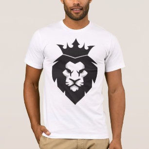 Style Lion roi noir et blanc avec T-shirt Couronne