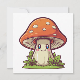 Style mignon kawaii, cueillette de champignons