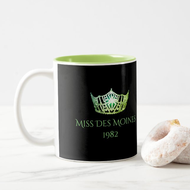 Style Miss America Custom Name Lime Crown Mug (Avec donut)
